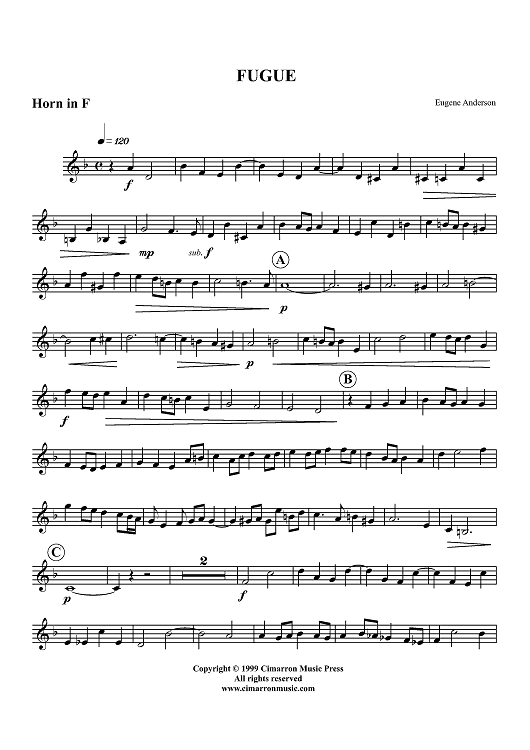 Fugue - Horn in F