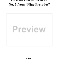 Prelude in D minor  - No. 5 from "Nine Preludes" op. 103