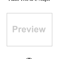 Piano Trio in C Major, Op. 4, No. 3 - Piano Score