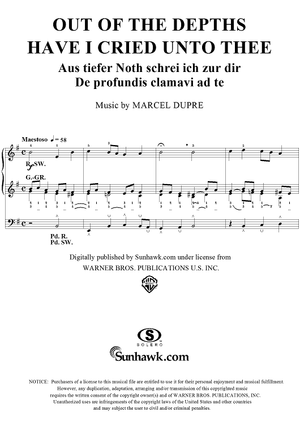 Out of the Depths Have I Cried Unto Thee, from "Seventy-Nine Chorales", Op. 28, No. 8