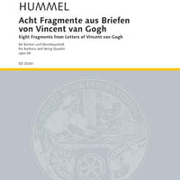 Eight Fragments from Letters of Vincent van Gogh - Score and Parts