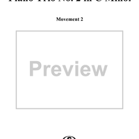 Piano Trio No. 2, Mvmt. 2 - Piano Score
