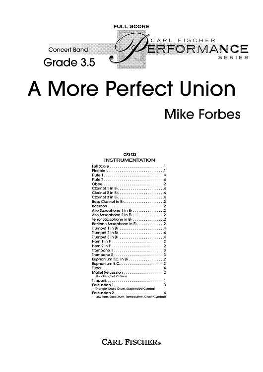 A More Perfect Union - Score