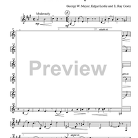 Music for Four, Collection No. 2 - Early Pop Favorites - Part 4 Bass Clarinet in Bb