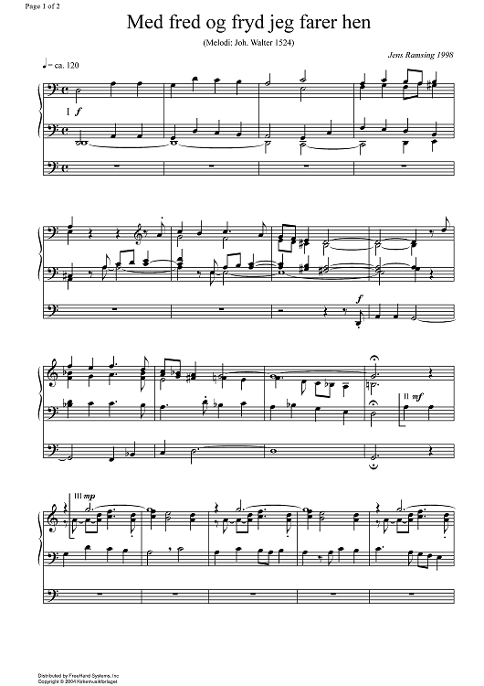 Med fred og fryd jeg farer hen (Prelude)