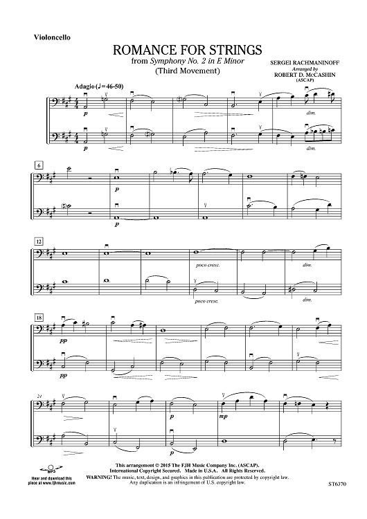 Romance for Strings - Violoncello