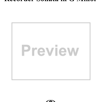 Recorder Sonata in G minor, Op. 1, No. 2