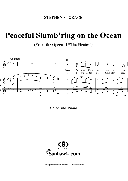 Peaceful slumb'ring on the ocean