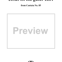 "Jesus ist ein guter Hirt", Aria, No. 2 from Cantata No. 85: "Ich bin ein guter Hirt" - Piano Score