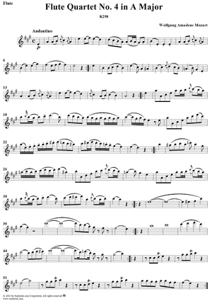 Flute Quartet No. 4 - Flute