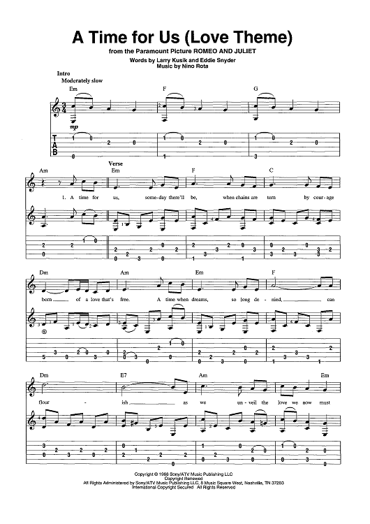A Time for Us (Love Theme)