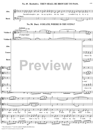 Messiah no. 49: Then shall be brought to pass - Full Score