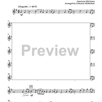 Hymns from "The Southern Harmony" for 2 Violins and Piano - Violin 1