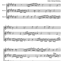 Three Part Sinfonia No. 6 BWV 792 E Major - Score