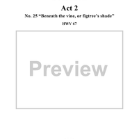 Beneath the vine, or figtree's shade, No. 25 from Oratorio "Solomon", Act 2 (HWV67)