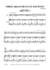 Three Arias for Flute and Piano