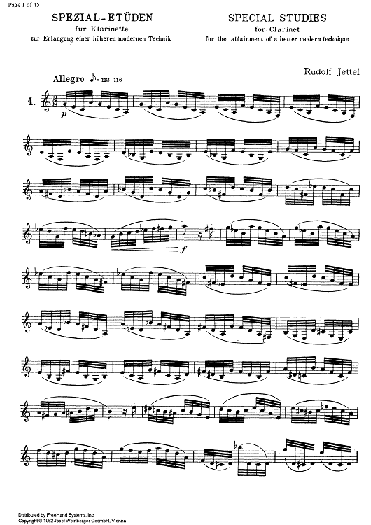 Special studies for Clarinet Vol. 2 - Clarinet