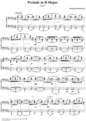 Prelude in B Major, Op. 32, No. 11