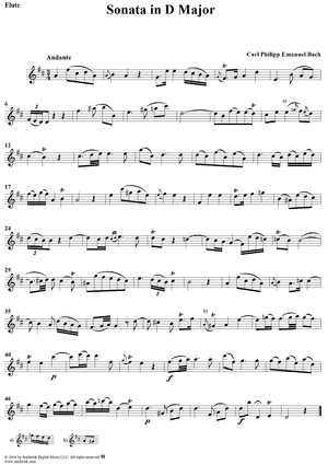 Sonata in D Major - Flute