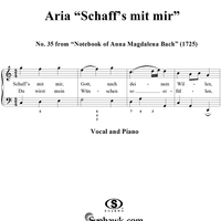 Aria "Schaff's mit mir" - No. 35 from "Notebook of Anna Magdalena Bach" (1725)