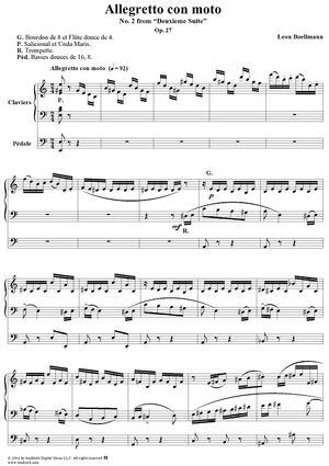 Allegretto con moto, No. 2  from "Deuxième Suite", Op. 27