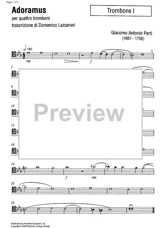 Adoramus - Trombone 1