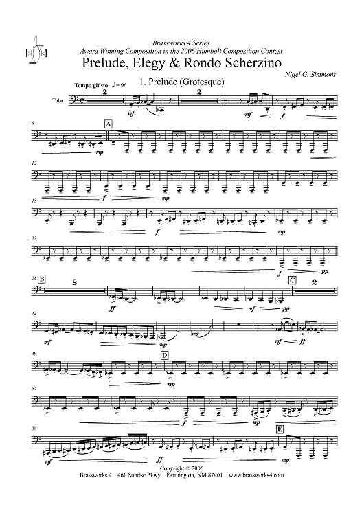 Prelude, Elegy & Rondo Scherzino - Tuba