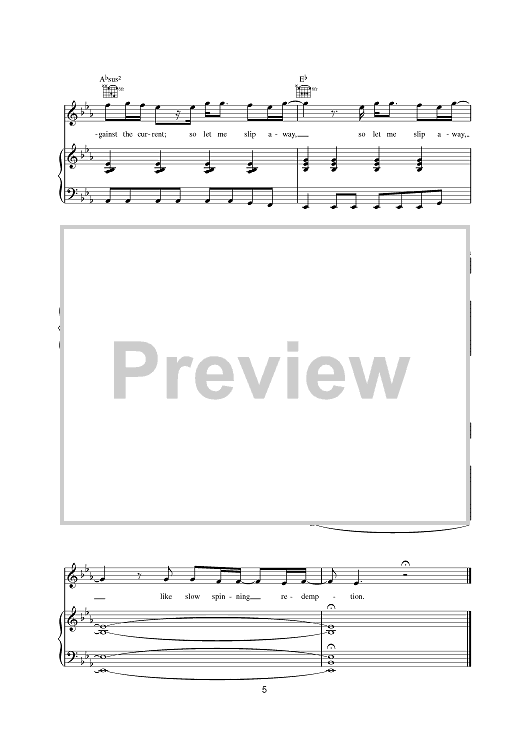 Vindicated" Sheet Music by Dashboard Confessional for Piano/Vocal