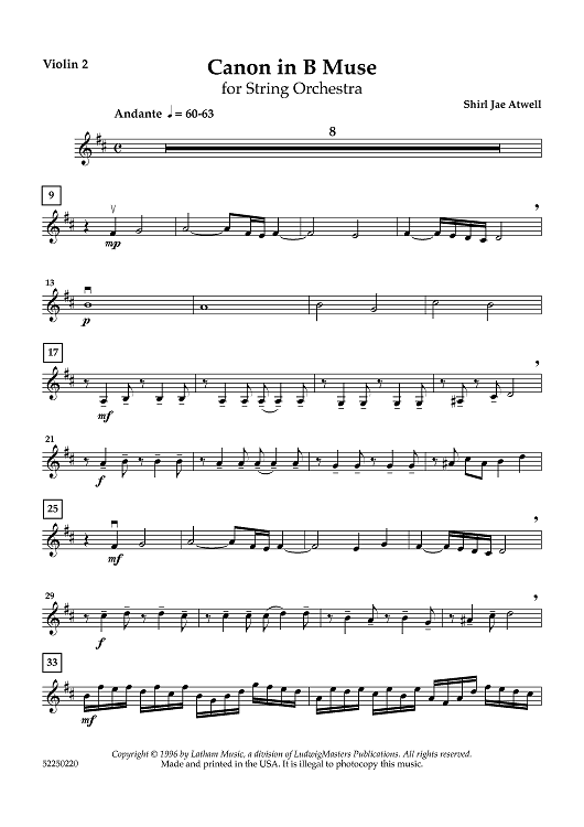 Canon in B Muse - Violin 2