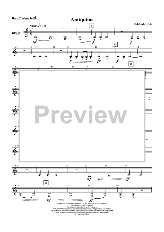 Antiquitas - Bass Clarinet in Bb