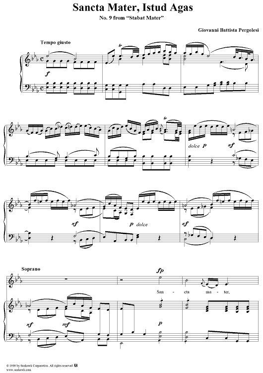 Stabat Mater, No. 9: Sancya mater, istud agas