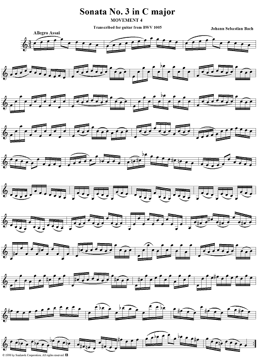 Sonata no. 3 in C major: Fourth Movement
