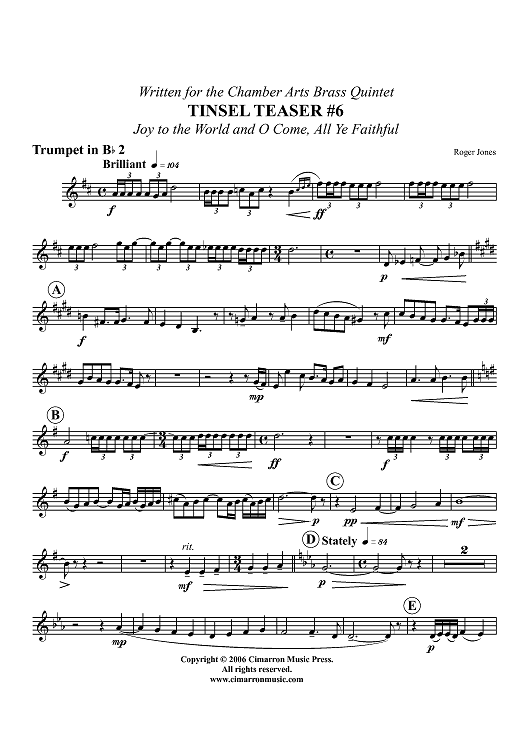 Tinsel Teaser #6 - B-flat Trumpet 2