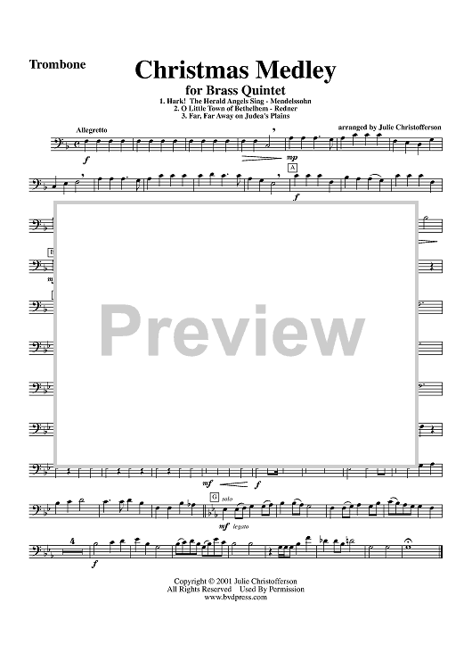 Christmas Medley - Trombone