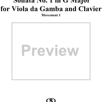 Sonata No. 1 in G Major, Movement 1 - Piano Score