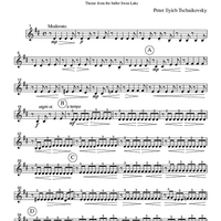 Swan Lake - Theme from the ballet Swan Lake - Part 3 Clarinet in Bb