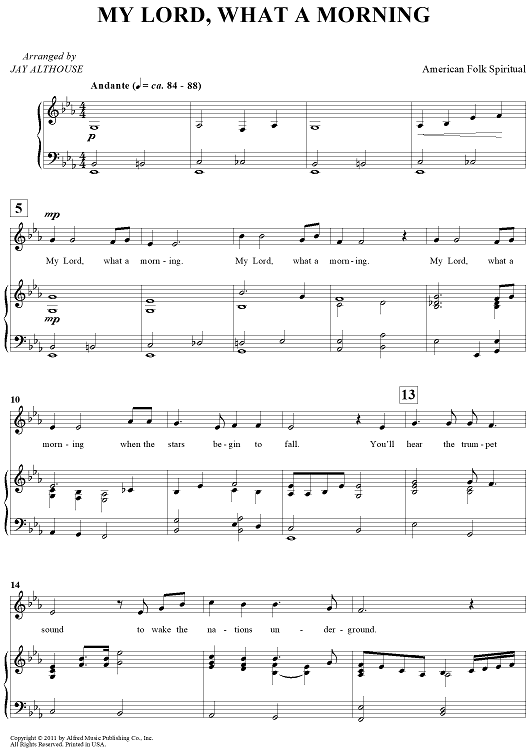 My Lord What A Morning