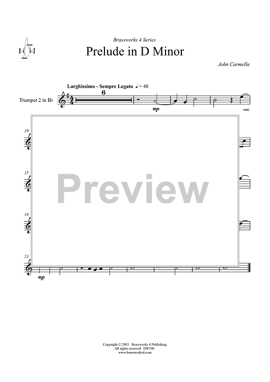 Prelude in D minor - Trumpet 2 in B-flat