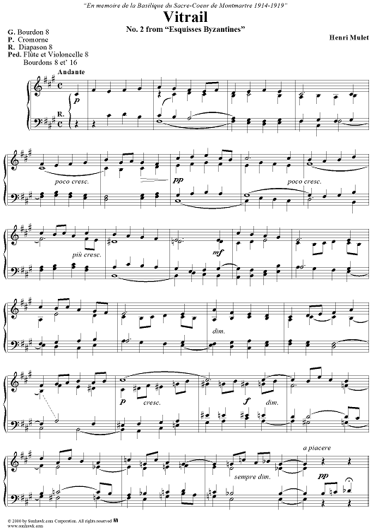 Vitrail, No. 2 from "Esquisses Byzantines"