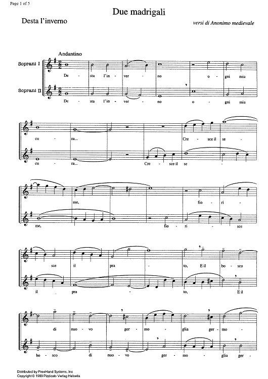 Due madrigali