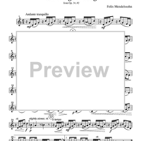 On Wings of Song - from Op. 34, #2 - Part 2 Flute, Oboe or Violin