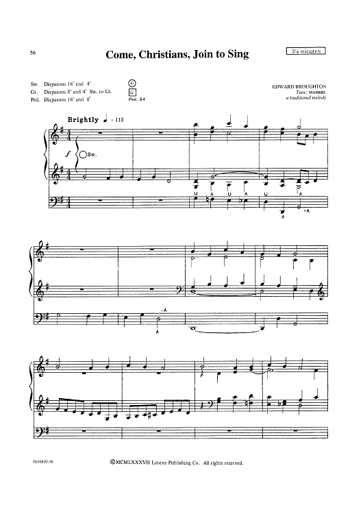 Come, Christians, Join to Sing
