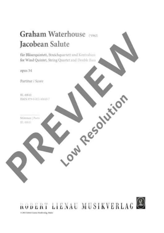 Jacobean Salute - Performance Score