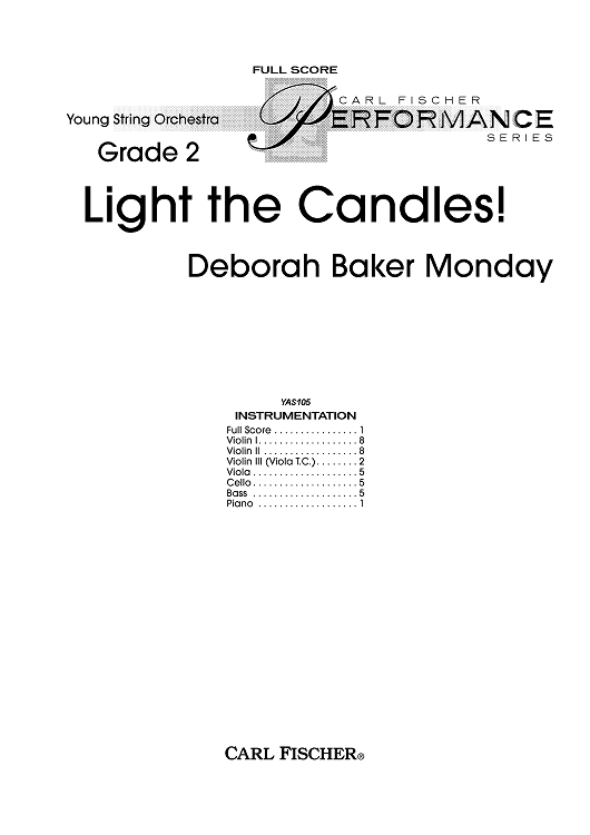 Light the Candles! - Score