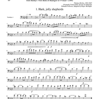 Two Madrigals, Vol. 9 - from Morley's "First Book of Madrigals to 4 Voices" (1594) - Trombone 1 (opt. F Horn)