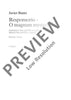 Responsorio - O magnum mysterium - Choral Score