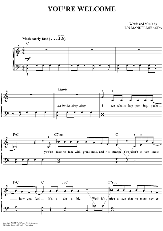 You're Welcome (from Moana)