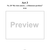 Idomeneo, rè di Creta, Act 3, No. 28 "Ha vinto amore… a Idomeneo perdona" - Full Score