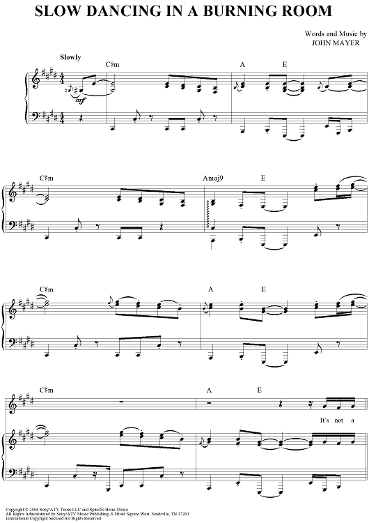 Slow Dancing In A Burning Room