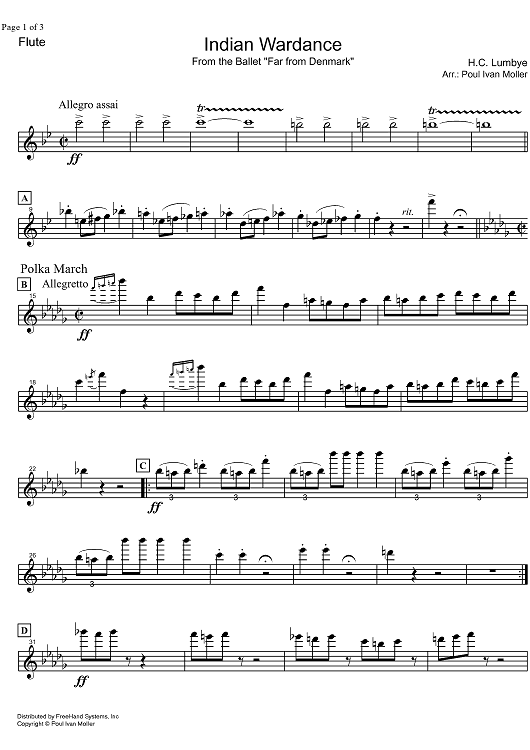 Indian Wardance from Far from Denmark - Flute